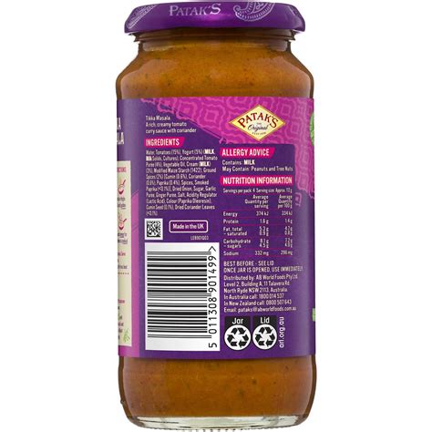 Pataks Tikka Masala Simmer Sauce 450g Woolworths