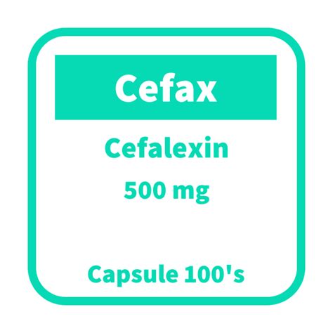 Cefax Cefalexin 500mg Capsule 100s Price In The Philippines Medsgo