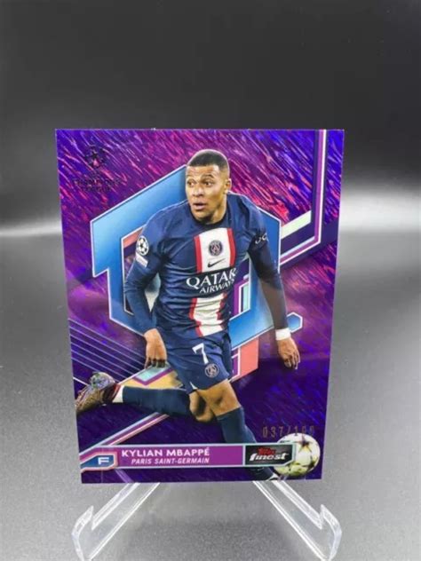 Topps Finest Ucl Psg Kylian Mbapp R Fracteur Scintillant