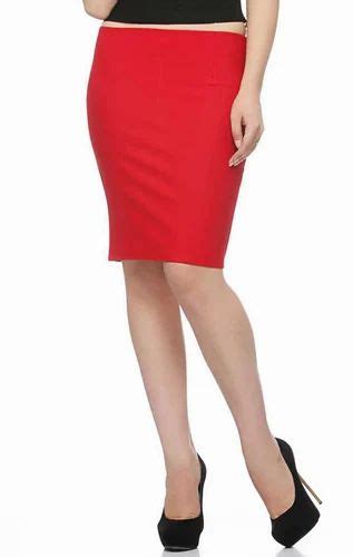 Mehrang Slim Red Pencil Skirt For Women And Girls Pencil Pants Pencil