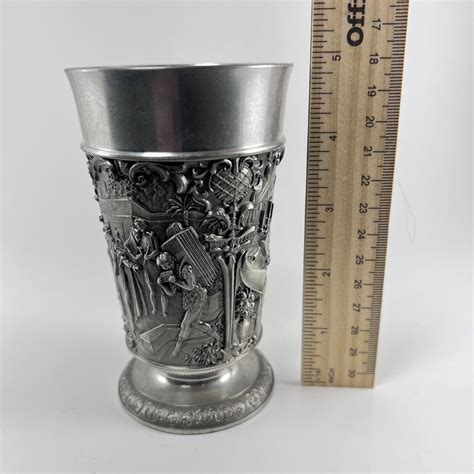 VINTAGE GES GESCH FEINZINN NK WEST GERMANY PEWTER GOBLET CUP Victorian