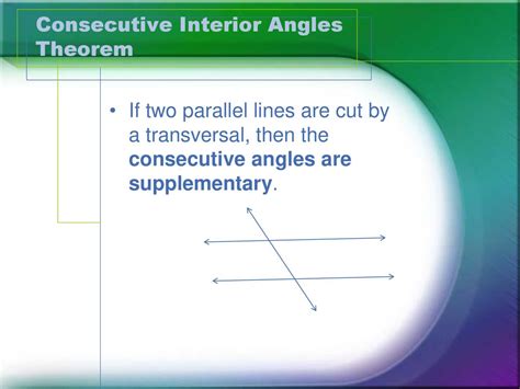 Lesson 32 Use Parallel Lines And Transversals Ppt Download