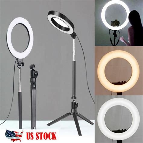 Led Anneau Lumi Re Dimmable Lampe Tr Pied Support Selfie Cam Ra Pour