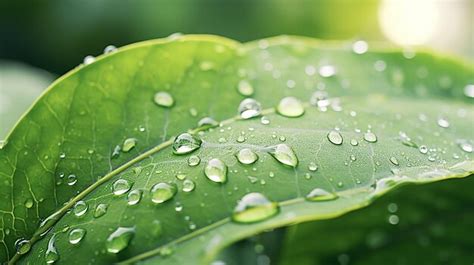 Grandes Y Hermosas Gotas De Agua De Lluvia Transparente Foto Premium