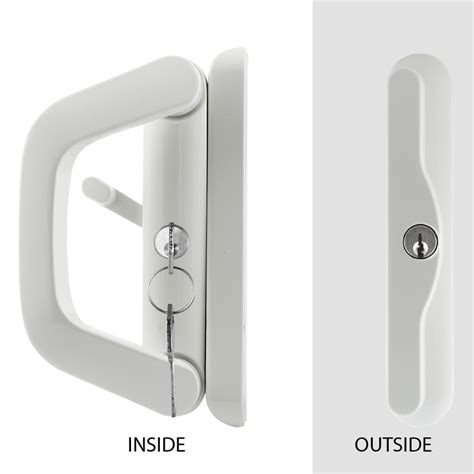 Ikonic White Double Cylinder Keyed Sliding Door Lock Bunnings Warehouse