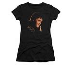 Elvis Presley Shirt Juniors V Neck Warm Portrait Black T Shirt Elvis