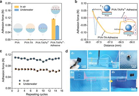 Adhesion Performance Of Pva Hydrogels A The Adhesive Force Of Download Scientific Diagram