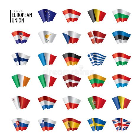 Flags Of The European Union Vector Illustration Stock Vector