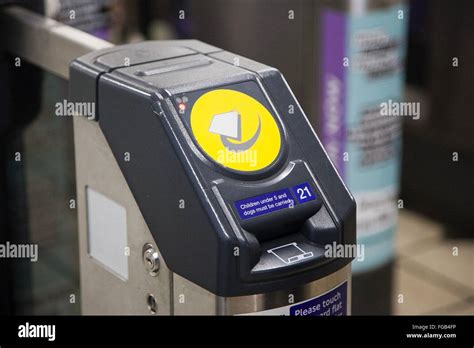 Oyster Pass Machine Reader At Seven Sister Underground Station In North