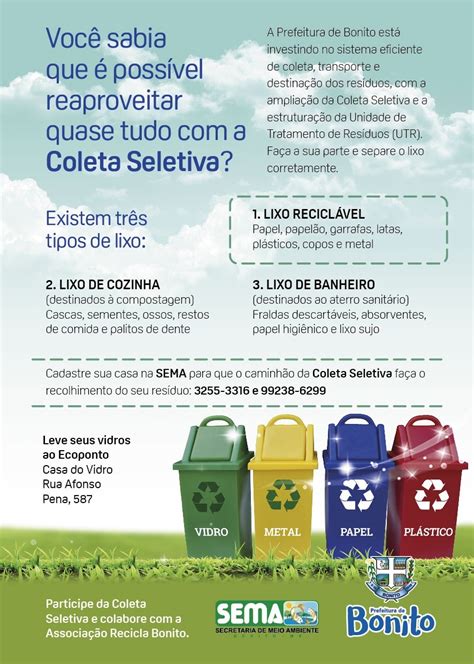 Meio Ambiente Realiza Campanha Sobre Coleta Seletiva Prefeitura