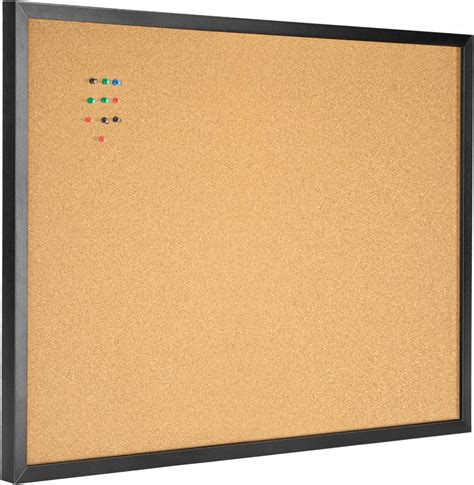 Owlkela 24 X 36 Cork Board Bulletin Board Black Framed Corkboard