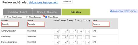 How to Grade Using the Grid View