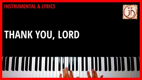 Thank You Lord Instrumental And Lyric Video Youtube