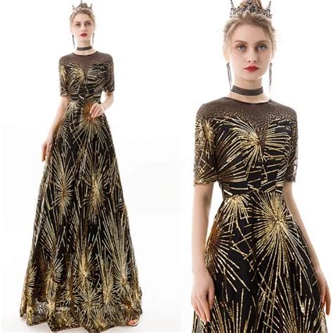 Fajarv Short Black And Gold Prom Dresses