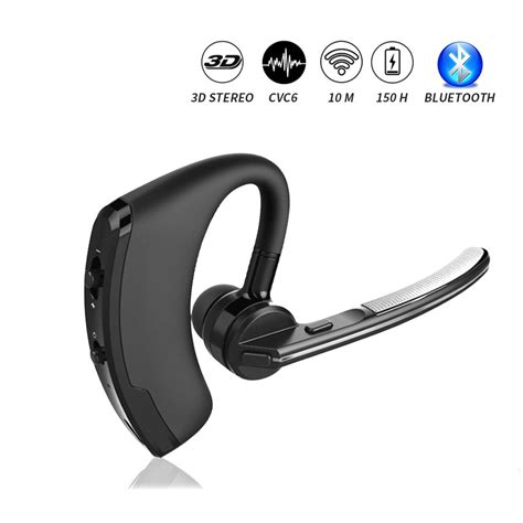 Draadloze Bluetooth Headset Voor Smartphone Handsfree Bluetooth Oortelefoon Met Microfoon