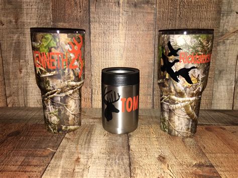 Customized Camo Rtic Tumbler Powder Coated Monogrammed Tumbler Mens