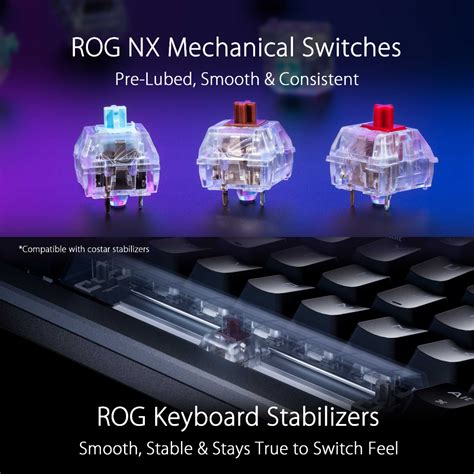 ASUS ROG Azoth M701 75 Wireless DIY Custom Gaming Keyboard OLED Display Hot Swappable Pre Lubed