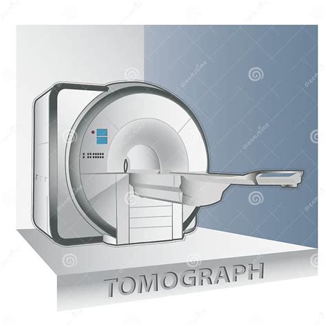 Tomography Scanner Machine With Patient And Doctor Stock Vector