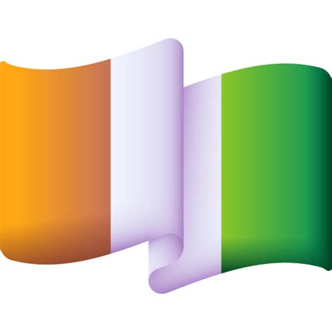 Ivory Coast Flag 3d Color Icon