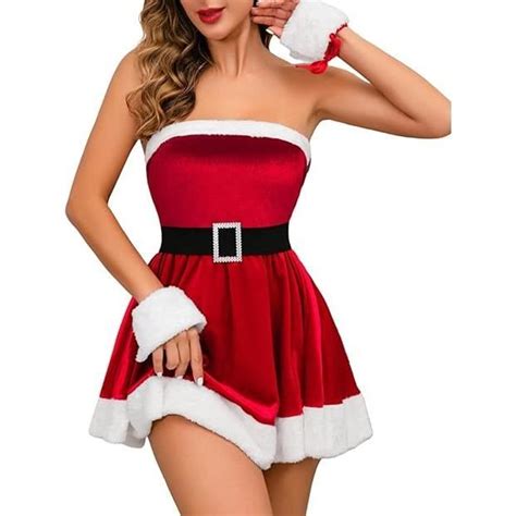 Tenue Noel Femme Sexy Deguisement Lingerie De No L Chemise De Nuit