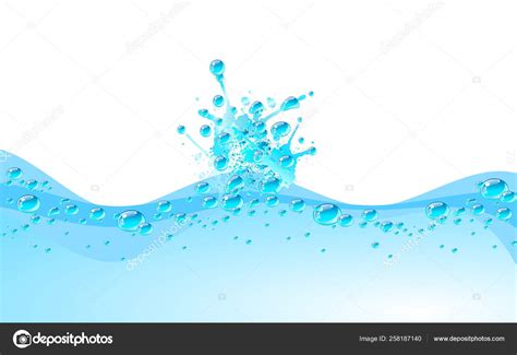 Blue Water Splash Vector Illustration Stock Vector Igonet 258187140