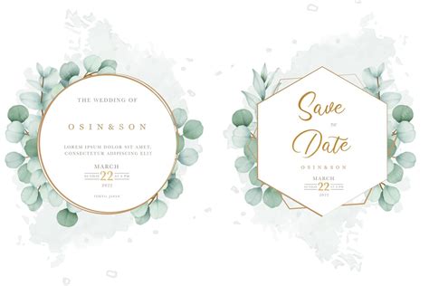 Premium Vector Watercolor Eucalyptus Wreath Collection