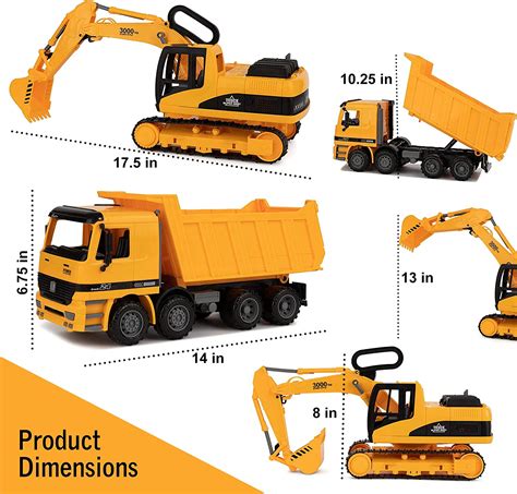 Toy To Enjoy Excavator, Dump Truck Set - Moveable Claw, Lifting Back ...