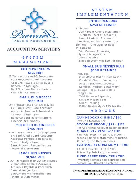 Services Premier Taxes And Accounting