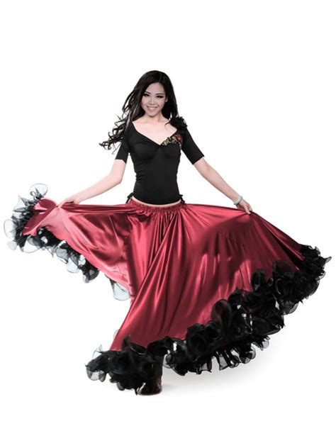 Costumes Costumes | Burgundy Dance Costumes Female Flamenco Dress ...