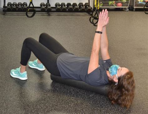 THIS WEEK'S EXERCISE: Pec stretch on foam roller