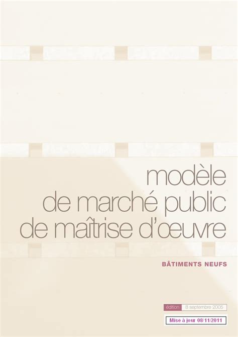 PDF modèle de marché public de maîtrise dœuvre Partie 3 Cahier