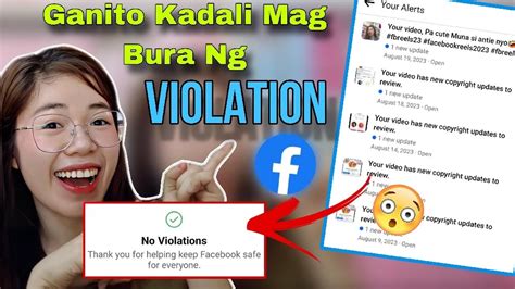 Paano Mag Bura Mag Delete Ng Mga Violation Sa Facebook Youtube