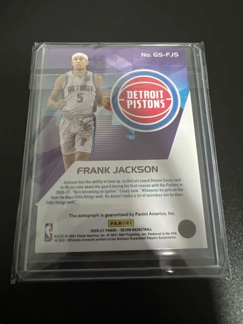 Frank Jackson Panini Recon Glorified Auto Hobbies Toys