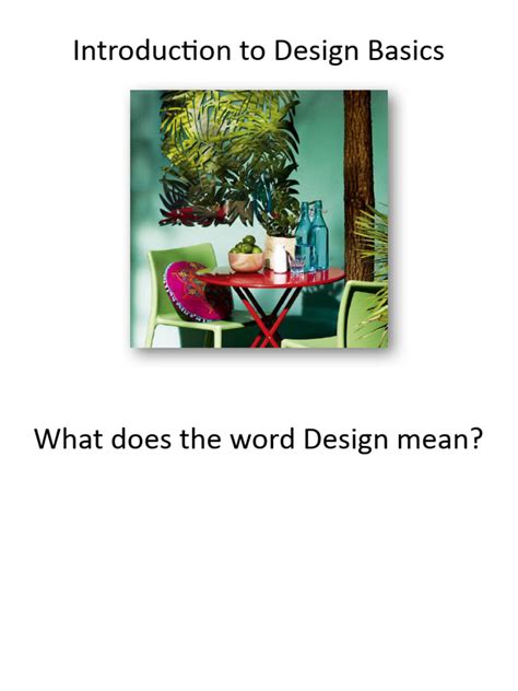 Introduction To Design Basics | PDF | Design | Word