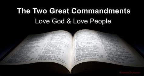 The Two Great Commandments Love God And People