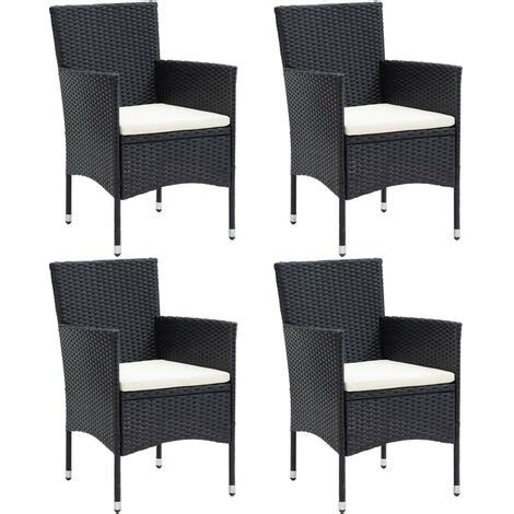 Vidaxl Chaises De Salle Manger De Jardin Pcs R Sine Tress E Noir