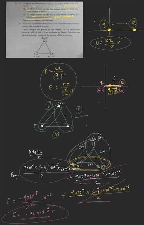 B I Consider Two Identical Point Charges Located At Points 00 And