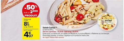 Promo Salade Caesar Chez Carrefour Market Icatalogue Fr