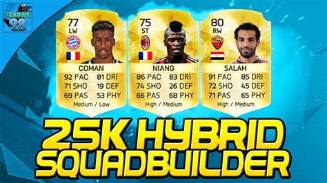 FIFA 16 Overpowered 25k HYBRID SQUAD BUILDER W Upgraded Coman Niang