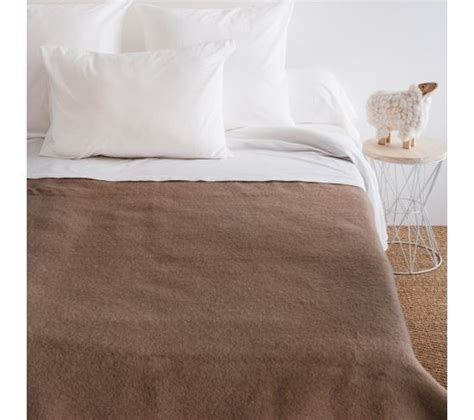 Couverture Pure Laine Vierge Woolmark G M Volta X Cm Marron