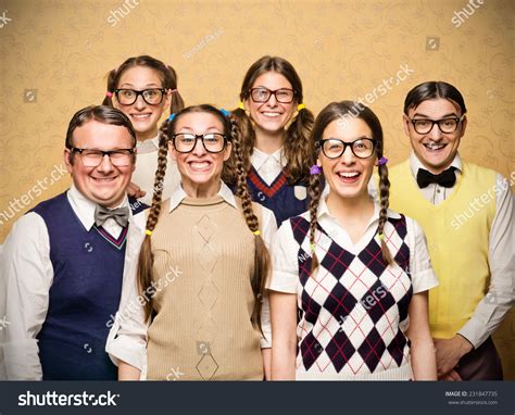 Portrait Small Group Nerds Stock Photo 231847735 Shutterstock