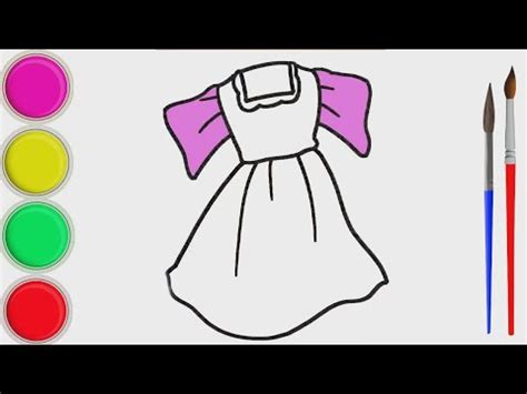 How To Draw Dress Dress Colouring Page Learn To Draw Step By Step