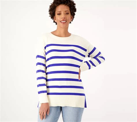 Studio Park X Amy Stran Striped Sweater QVC