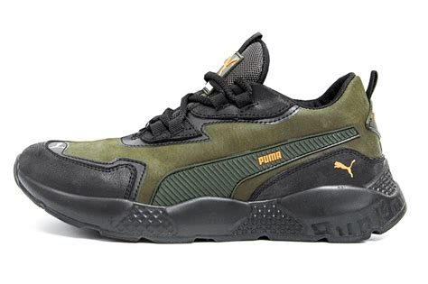 Мужские кроссовки Puma зеленые с черным - Купить с доставкой по ...