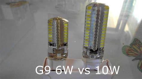 G9 Led Bumb 10w Vs 6w 220v Cool White 6000 6500k Youtube