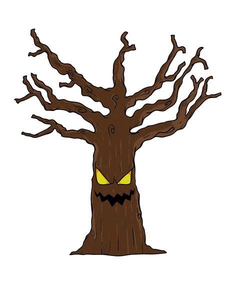 Creepy Tree Cartoon