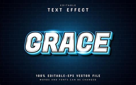 Premium Vector Grace Text Effect