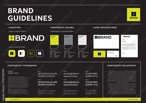 premium brand guidelines poster design stock vector adobe stock