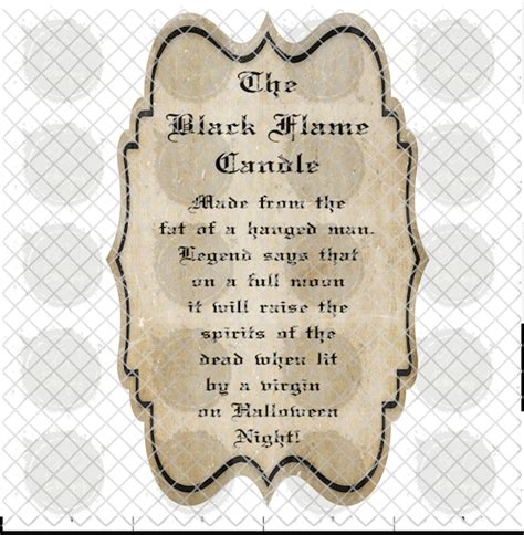 Black Flame Candle Poem Vintage | Etsy