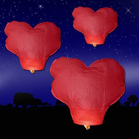 Red Heart Sky Lanterns | Sky lanterns, Lanterns, Lantern lights